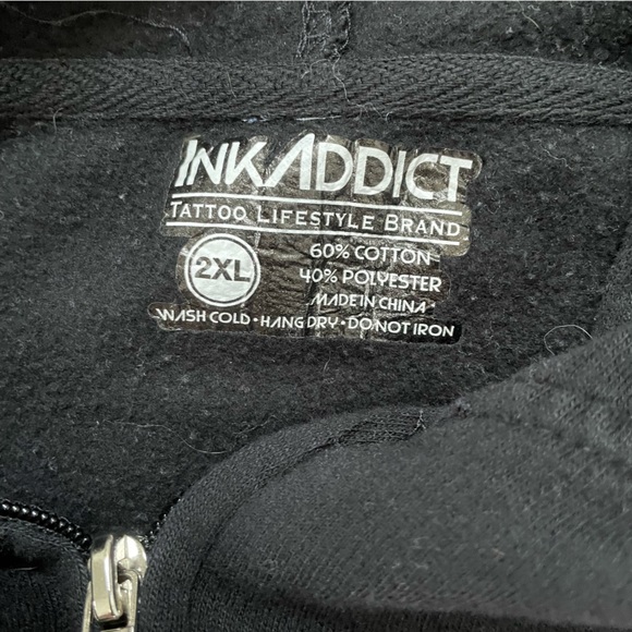 Ink Addict Zip Up Hoodie - Picture 5 of 5